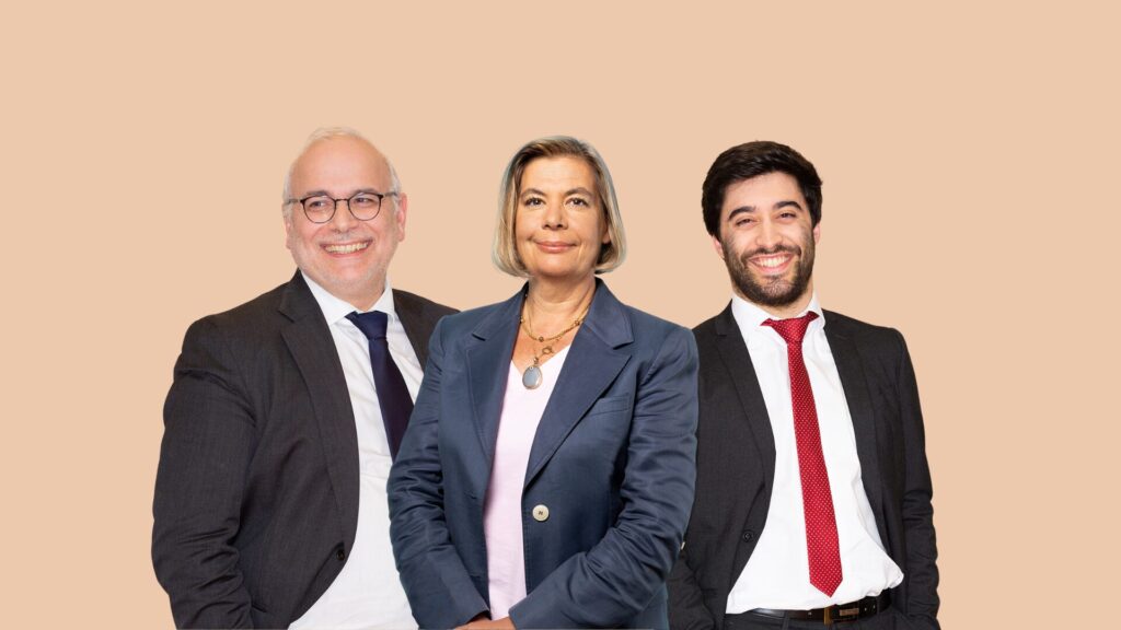 Paulo de Tarso Domingues, Teresa Anselmo Vaz, and Rui Cardinal Carvalho at the “Direito das Sociedades em Revista” Congress